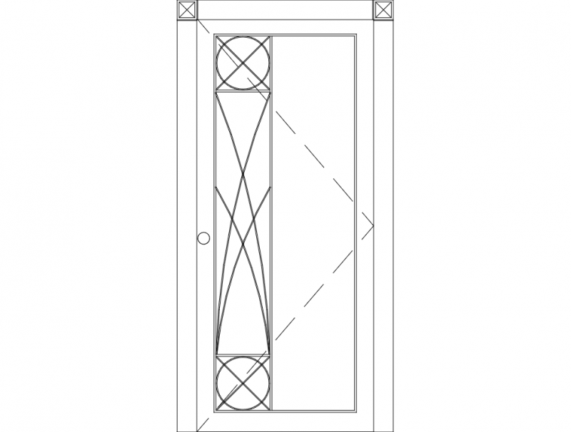 Gorgeous Modern Single Front Door CNC Laser Cut DXF File