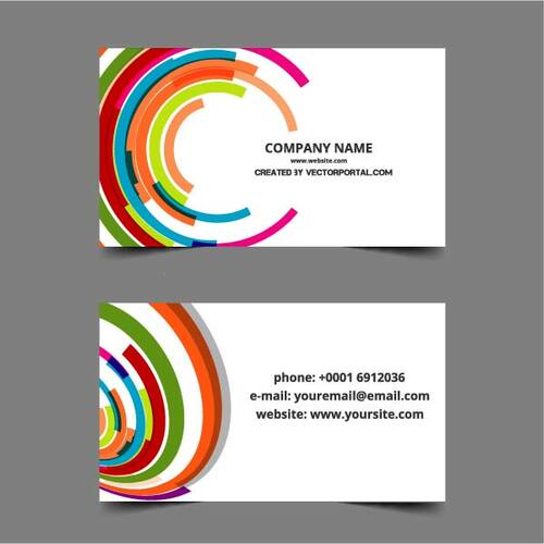 Graphic Template For Business Card Free Vector
