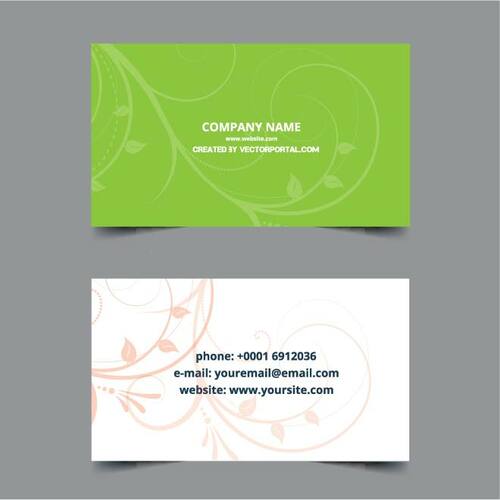 Green Business Card Template Free Vector
