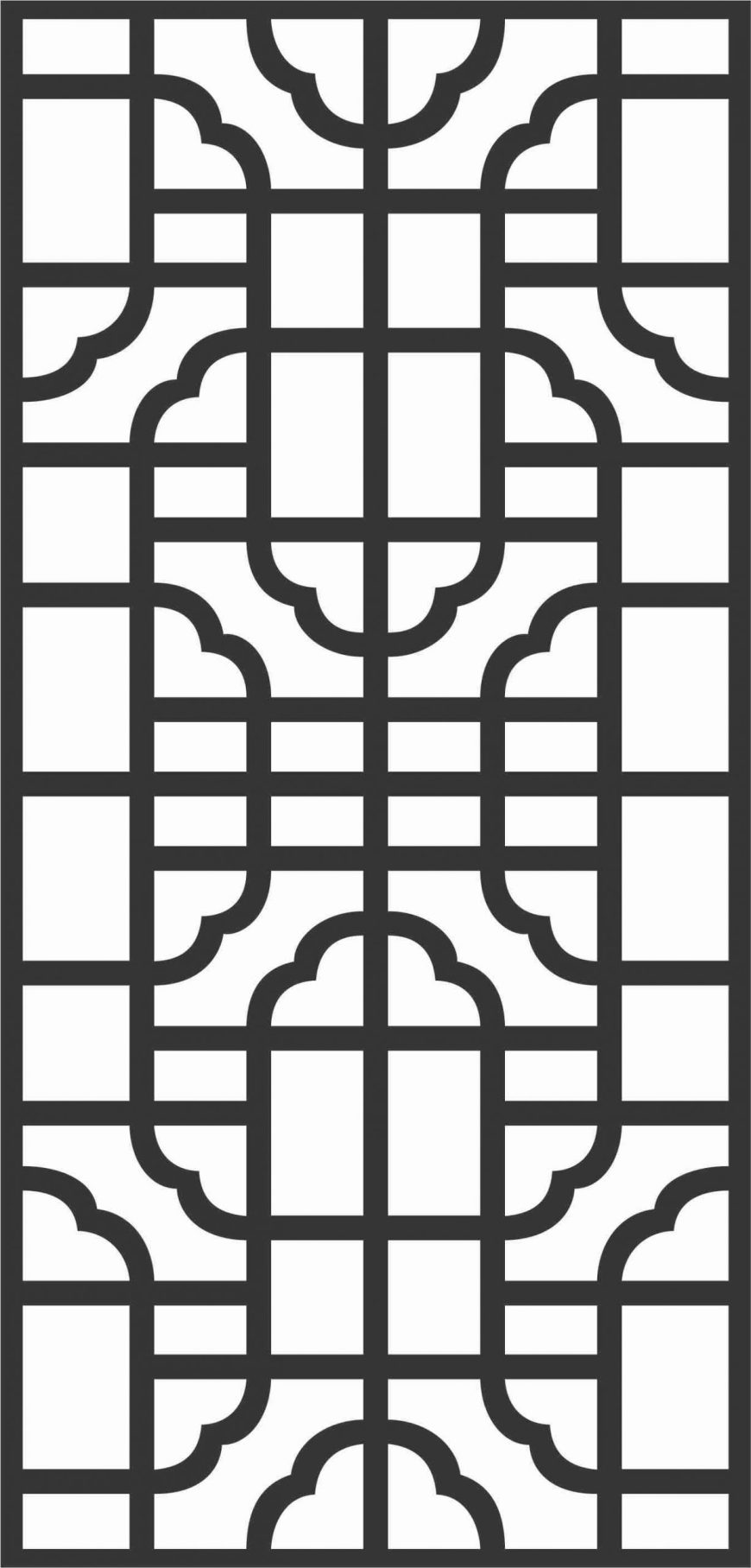 Grill Design for Window DXF File