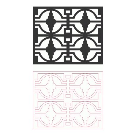 Grille Pattern Designs DXF File