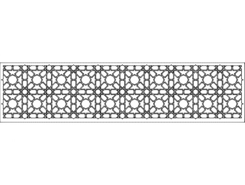 Grille Patterns spr 10×2 DXF File