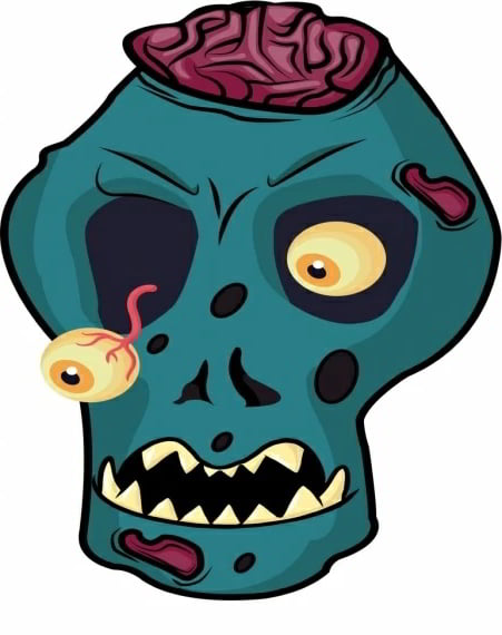 Halloween Mask Template Horrible Skull Icon Cartoon Character Free Vector