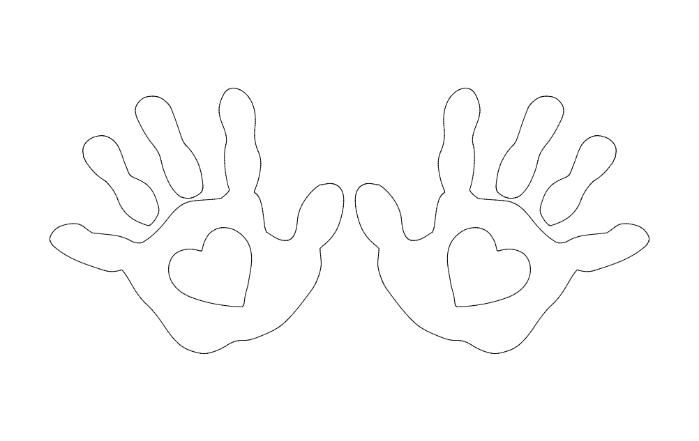 Hands Heart DXF File
