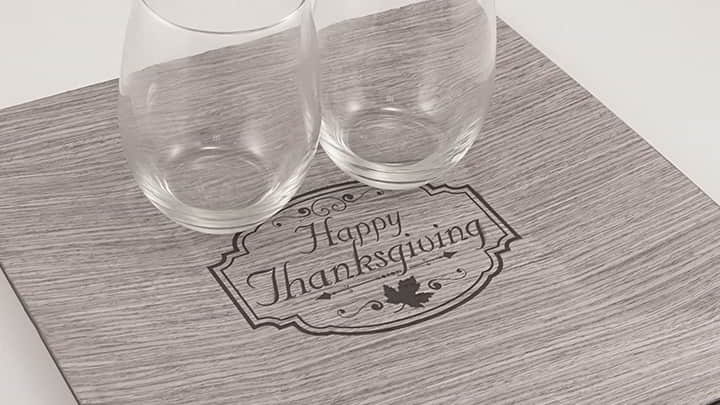 Happy Thanksgiving Laser Engraving Design Vector File