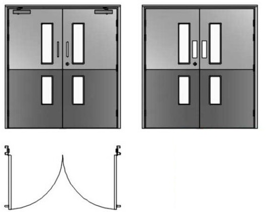 Healthcare Doors in 2D Drawing DWG File