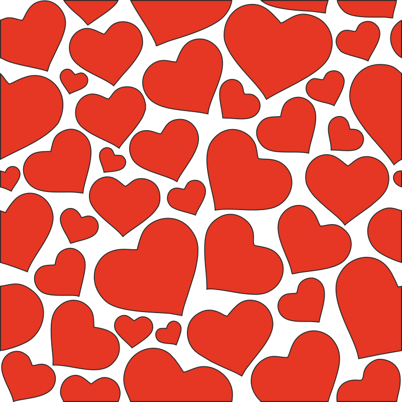 Heart Shape Seamless Pattern Panel Room Divider Free CDR File
