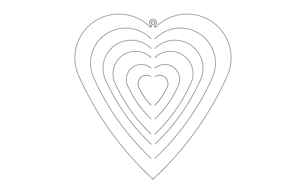 Heart Spinner DXF File Free Download | Vectors File