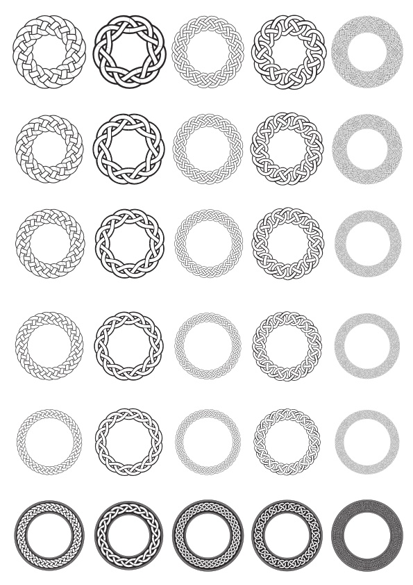 Heavy Circle Mandala Patterns CDR File