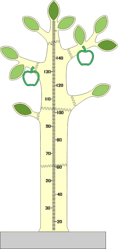 Height Scale Measuring Tree CDR File