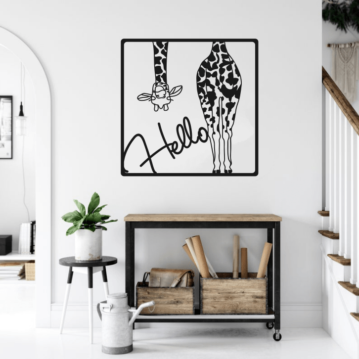 Hello Giraffe Modern Living Room Design CDR Vectors File