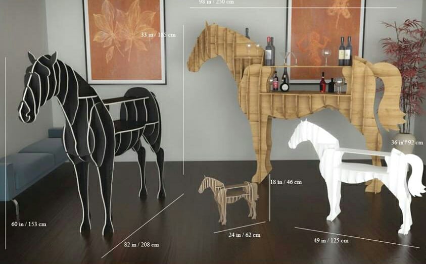 Horse Wooden Shelf Laser Cut CDR File