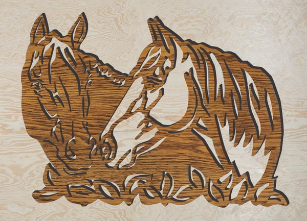 Horses Wall Art Laser Engraving Template Laser Cut Free CDR File Free ...