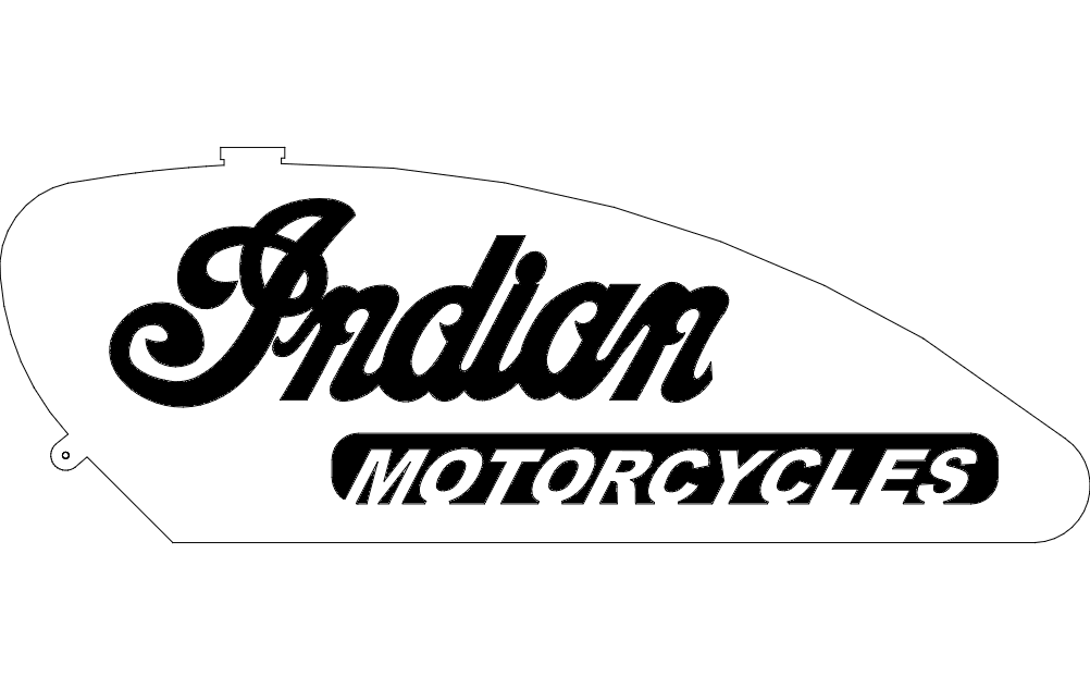 Indian Motorcycle Gas Tank DXF File