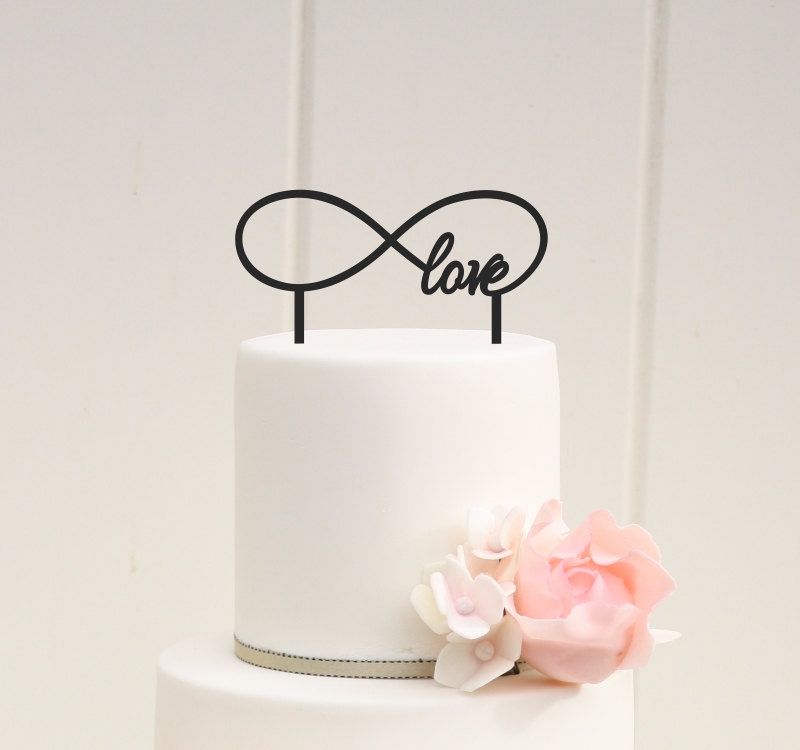 Infinity Love Cake Topper Wedding Cake Topper Template CDR File