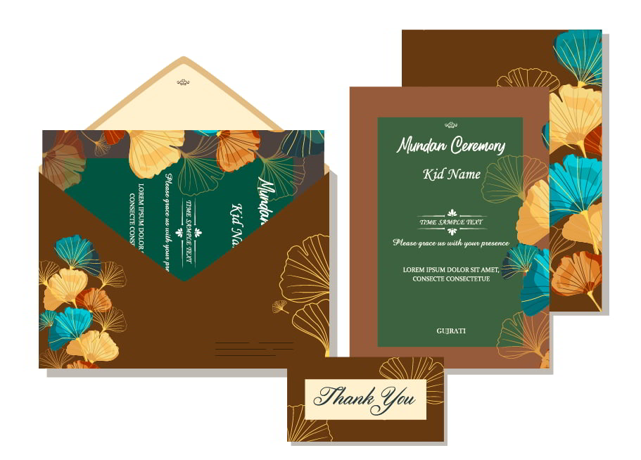 Invitation Card Design Elements Elegant Classical Botanical Decor Free Vector