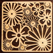 Japanese Pattern Laser Cut Coasters Layout Free Vector SVG File