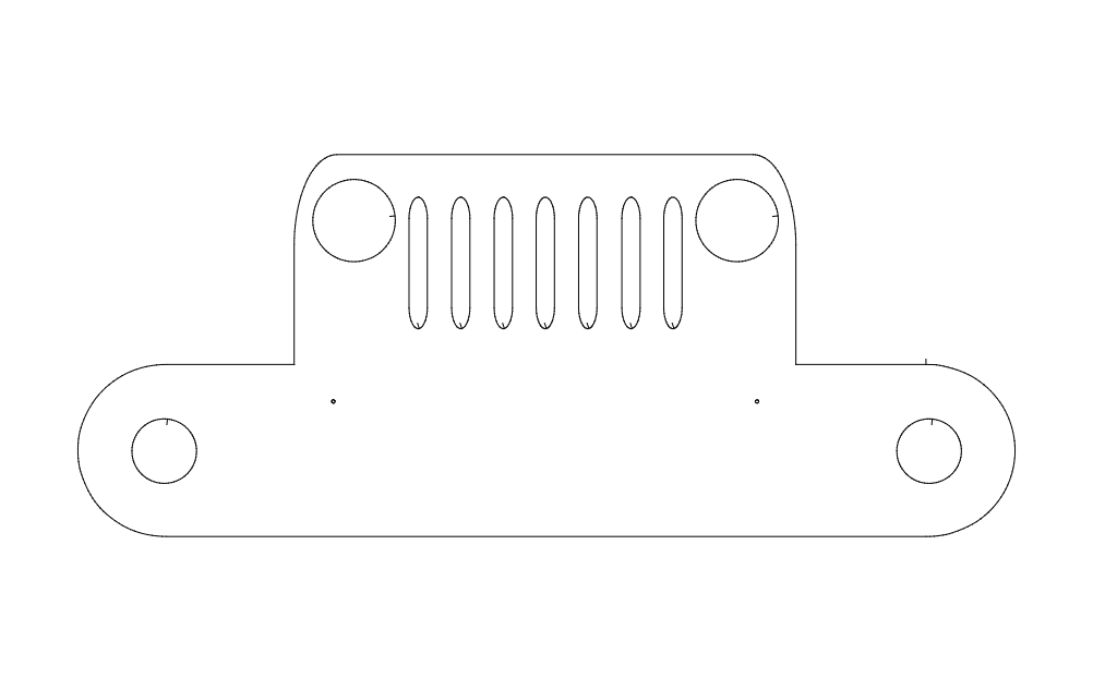 Jeep Towel Holder Free DXF Vectors File