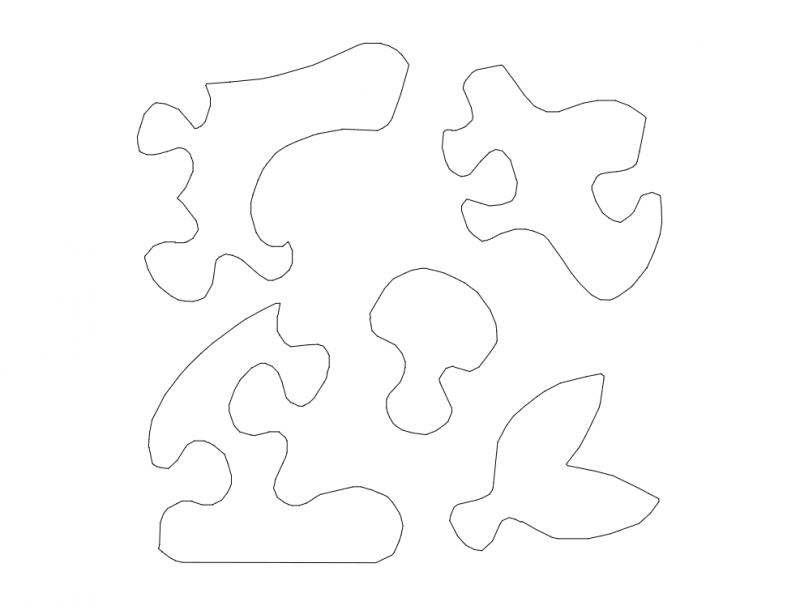 Jigsaw Puzzle Template Free Vector DXF File