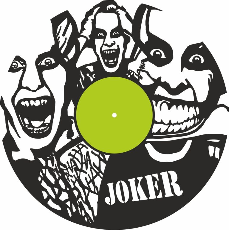 Joker Wall Clock Frame Design CDR File