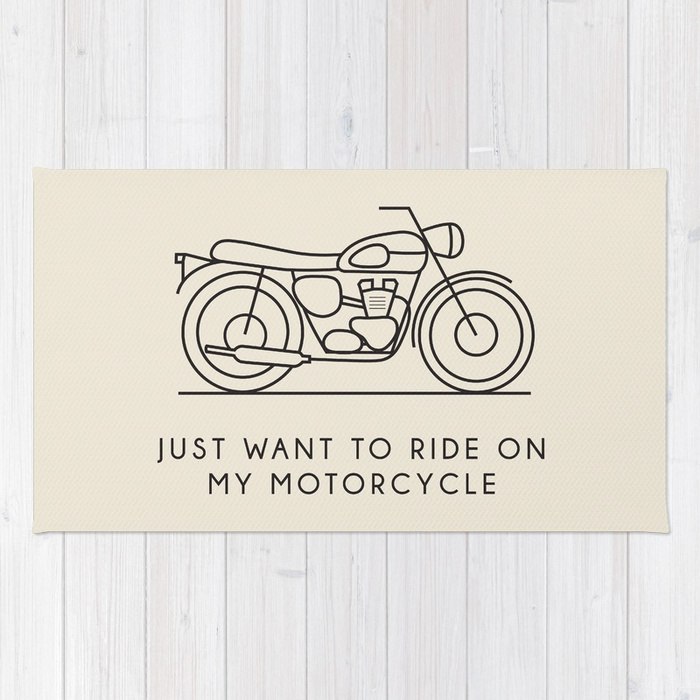 Just Want To Ride On My Motorcycle Wall Art Free CDR Vectors File