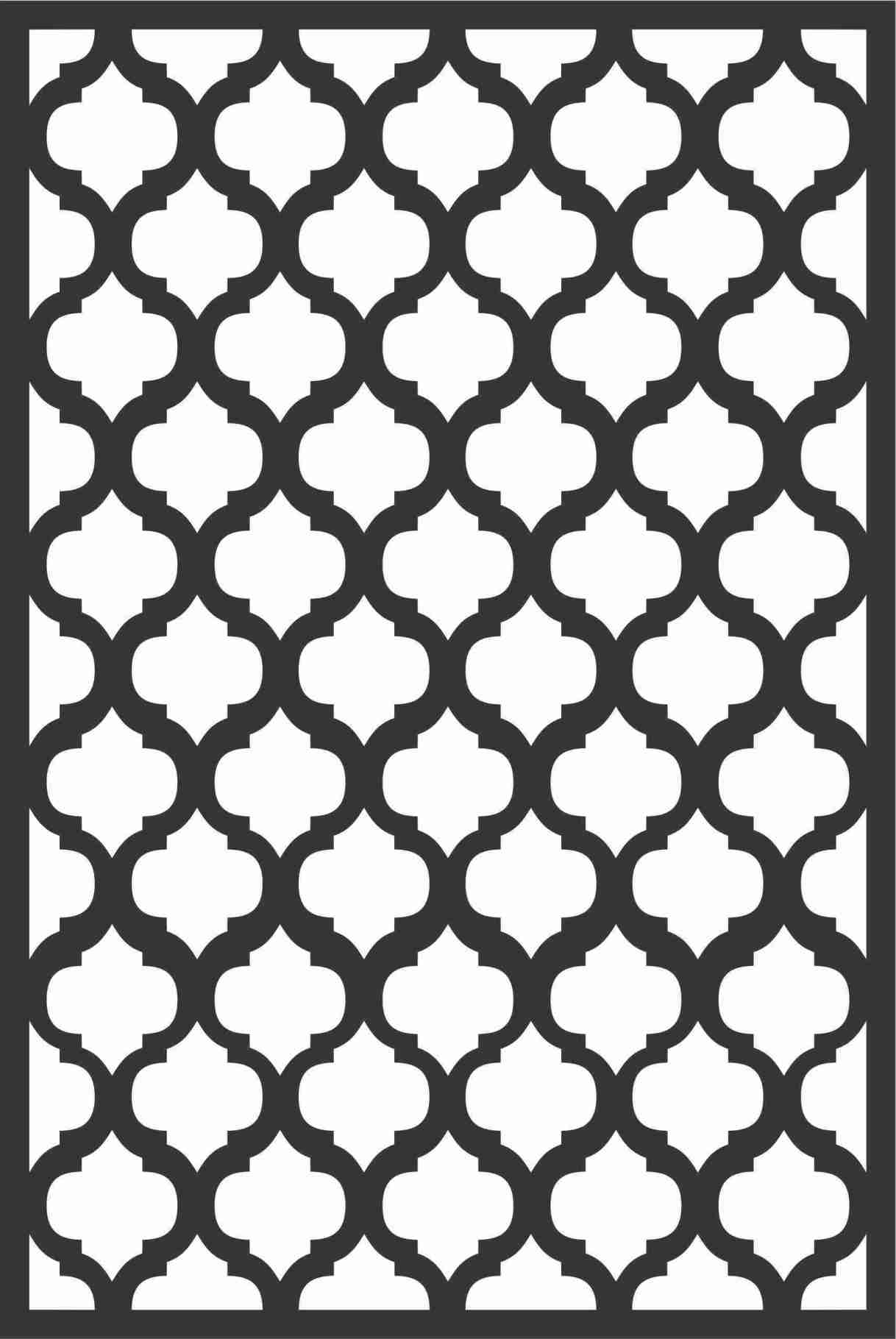 Kasbah Grill Screen Panel DXF File