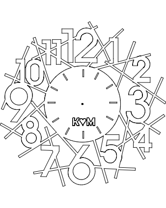 Km Heart Clock Free Dxf File For Cnc DXF Vectors File