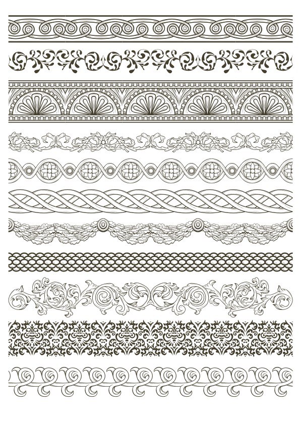 Lace Border Vector Pack Free CDR Vectors File