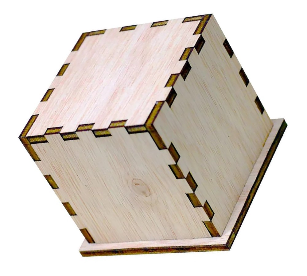 Lase Cut Wooden Square Box File for Laser Cutting