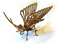 Laser Cut 3D Puzzle Butterfly Template CDR File