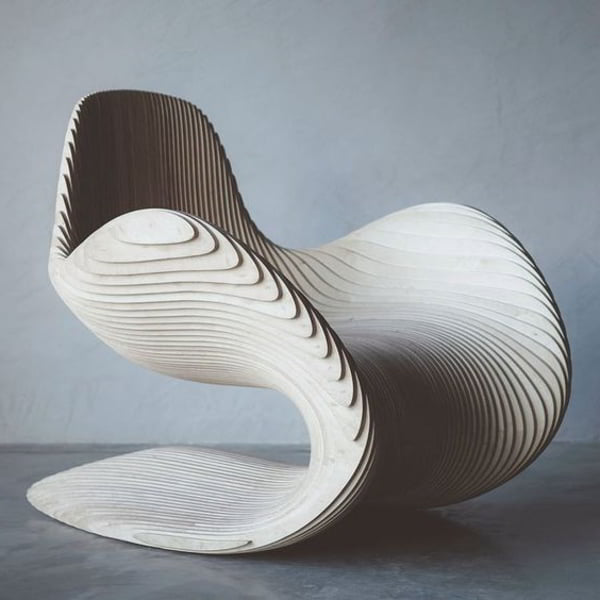 Laser Cut 3D Puzzle Wooden Chair Design CDR File