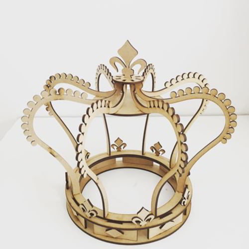 Laser Cut 3D Royal Crown Vector File