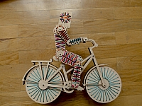Laser Cut 3D Wood Bicycle Model DXF File