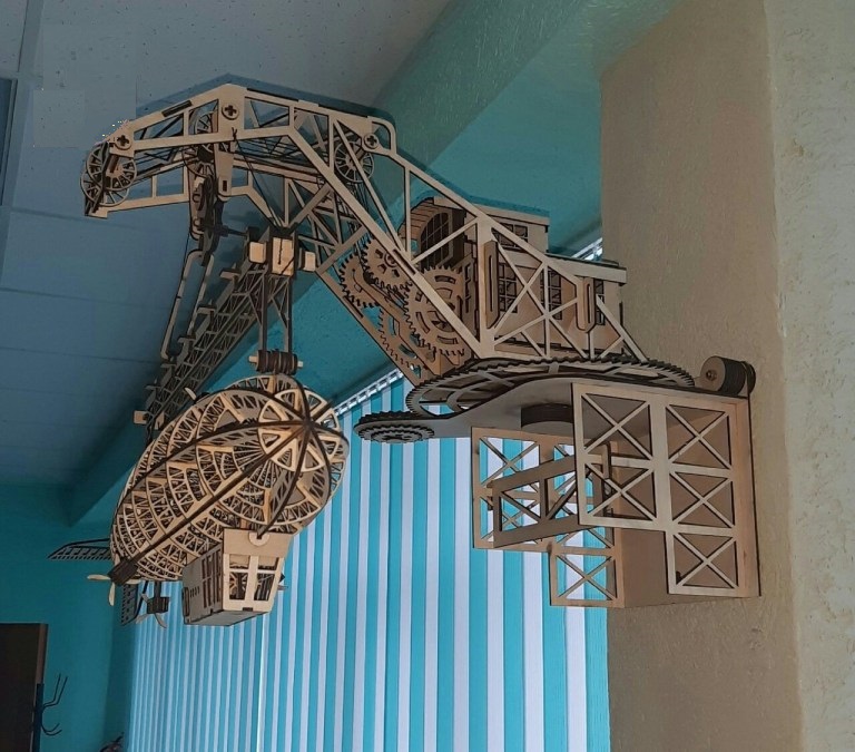 Laser Cut 3D Wooden Airship Model, 3D Puzzle CDR File