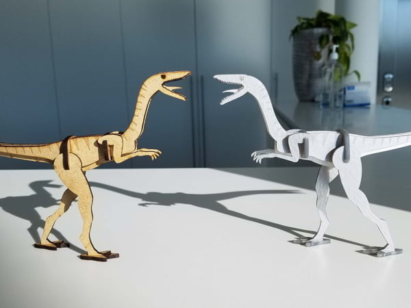 Laser Cut 3D Wooden Dinosaur Model Vector File