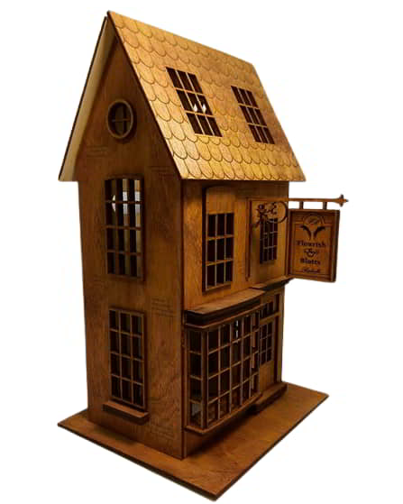 Laser Cut 3D Wooden Harry Potter House Free Vector