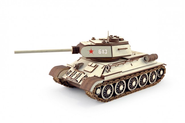 Laser Cut 3D Wooden Tank CDR Vector File