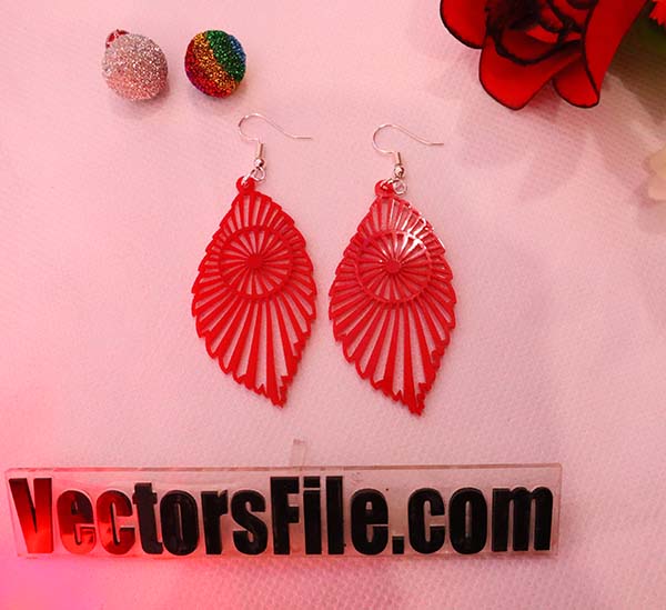 Laser Cut Abstract Earring Design Earring Jewelry Template CDR and DXF File