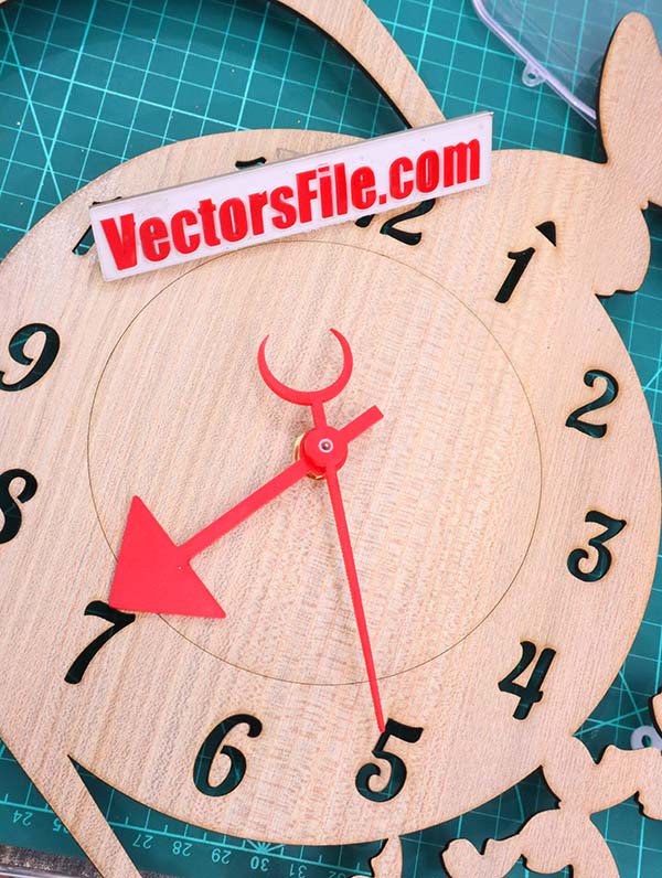 Laser Cut Acrylic Clock Needle Design DXF and CDR File