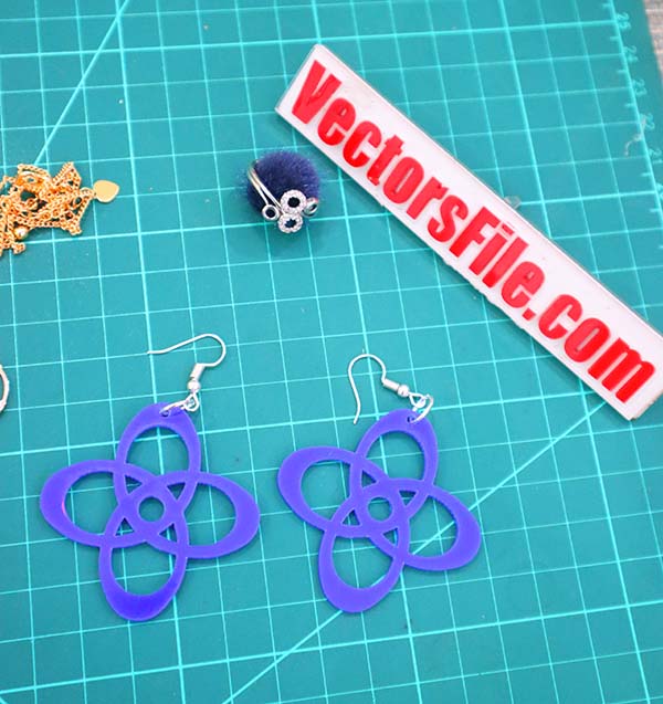 Laser Cut Acrylic Earring Ladies Acrylic Jewelry Design Vector File for Laser Cutting