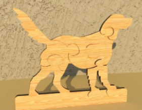 Laser Cut Animal Toys Dogs Puzzle Free Vector CDR File