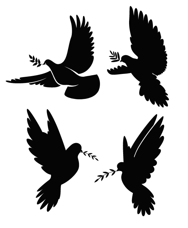 Laser Cut Bird Flyting Silhouette Vector CDR and DXF File