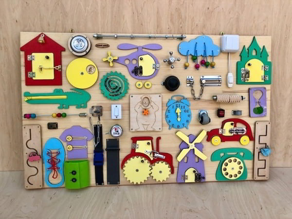 Laser Cut Busy Board for Kids Activity Board For Toddlers CDR File