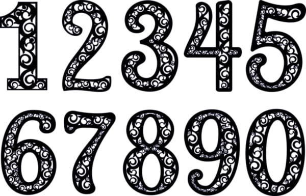 Laser Cut Carved Numbers Template CDR and Ai Vector File
