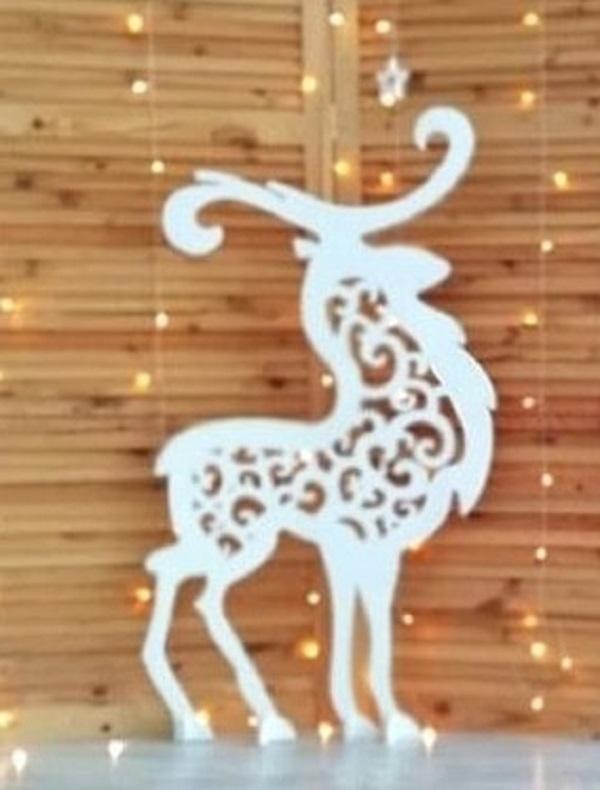 Laser Cut Christmas Deer Decoration Template CDR File
