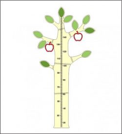 Laser Cut CNC Apple Tree Height Measure DXF Vectors File