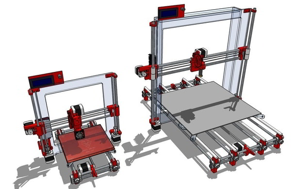 Laser Cut CNC Table Frame for Aldric Negriers Mega Prusa i3 Rework DXF File