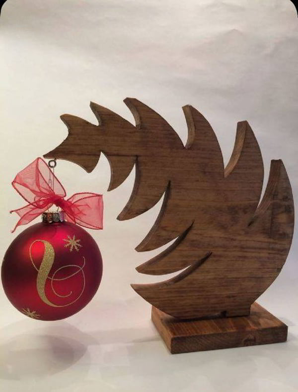 Laser Cut Crooked Pine Decoration Wooden Christmas Tree Decor CDR File