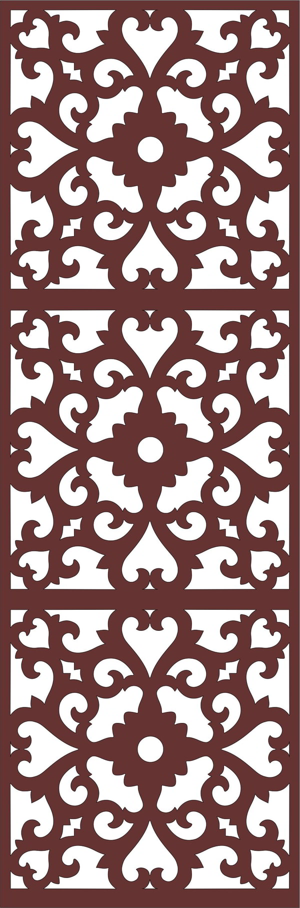 Laser Cut Decor Seamless Separator Floral Grill Panel Download Free Vector