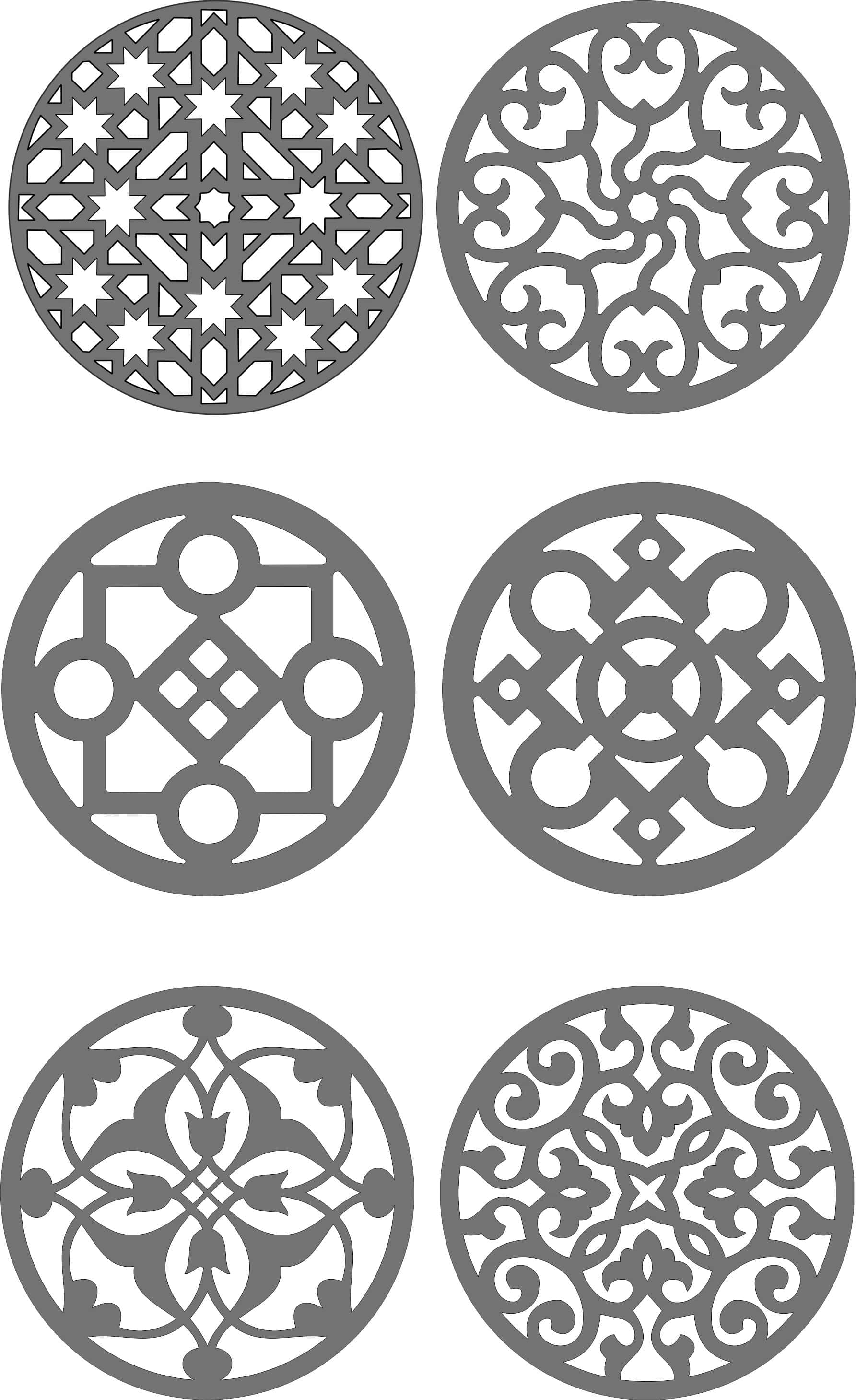 Laser Cut Decorative Partition Indoor Panel Grill Seamless Designs CDR File